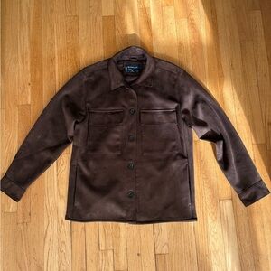 Abercrombie & Fitch Brown Suede Shirt Jacket